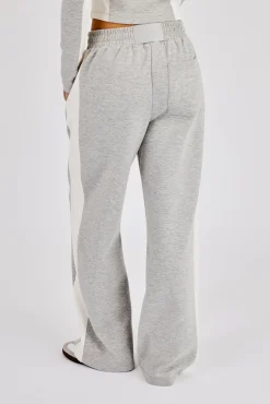 Soft Touch Panelled Jogger - Grey