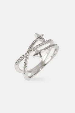 Star Band Ring - 1.5mm - White