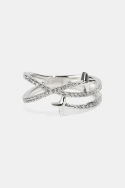 Star Band Ring - 1.5mm - White