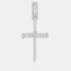 925 Sterling Silver Iced Nail Cross Pendant