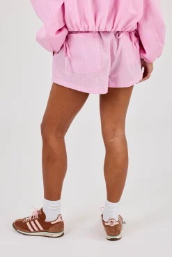 Stripe Nylon Short - Pink