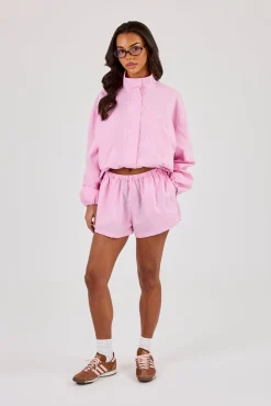 Stripe Nylon Short - Pink