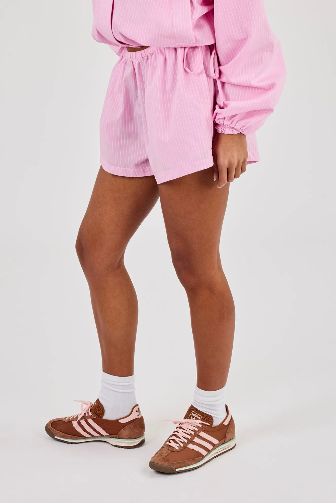 Stripe Nylon Short - Pink