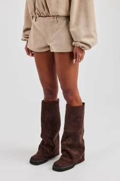 Suede Micro Short - Beige