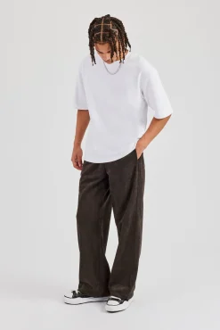Suede Relaxed Jogger - Charcoal