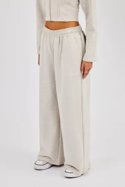 Super Baggy Wide Leg Jogger - Grey Marl