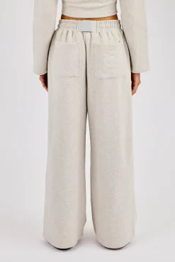 Super Baggy Wide Leg Jogger - Grey Marl