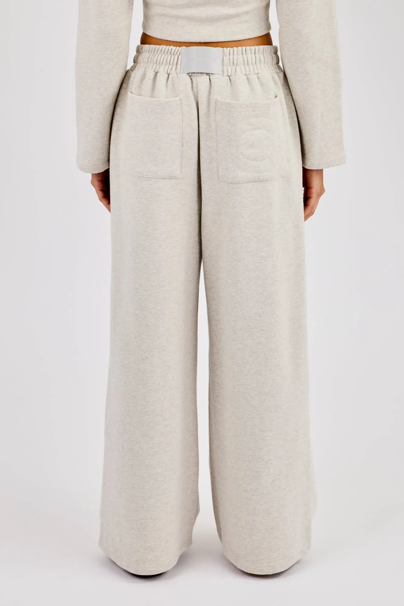 Super Baggy Wide Leg Jogger - Grey Marl