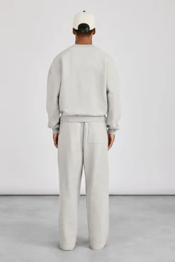 Sweater & Baggy Fit Jogger - Grey Marl