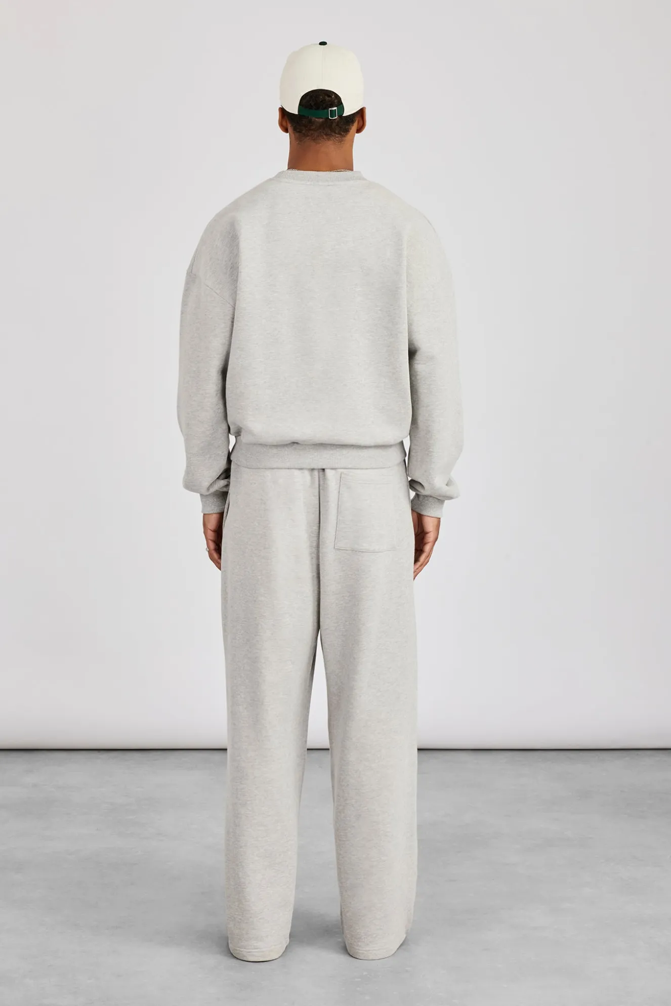 Sweater & Baggy Fit Jogger - Grey Marl