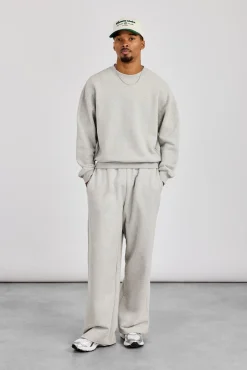 Sweater & Baggy Fit Jogger - Grey Marl