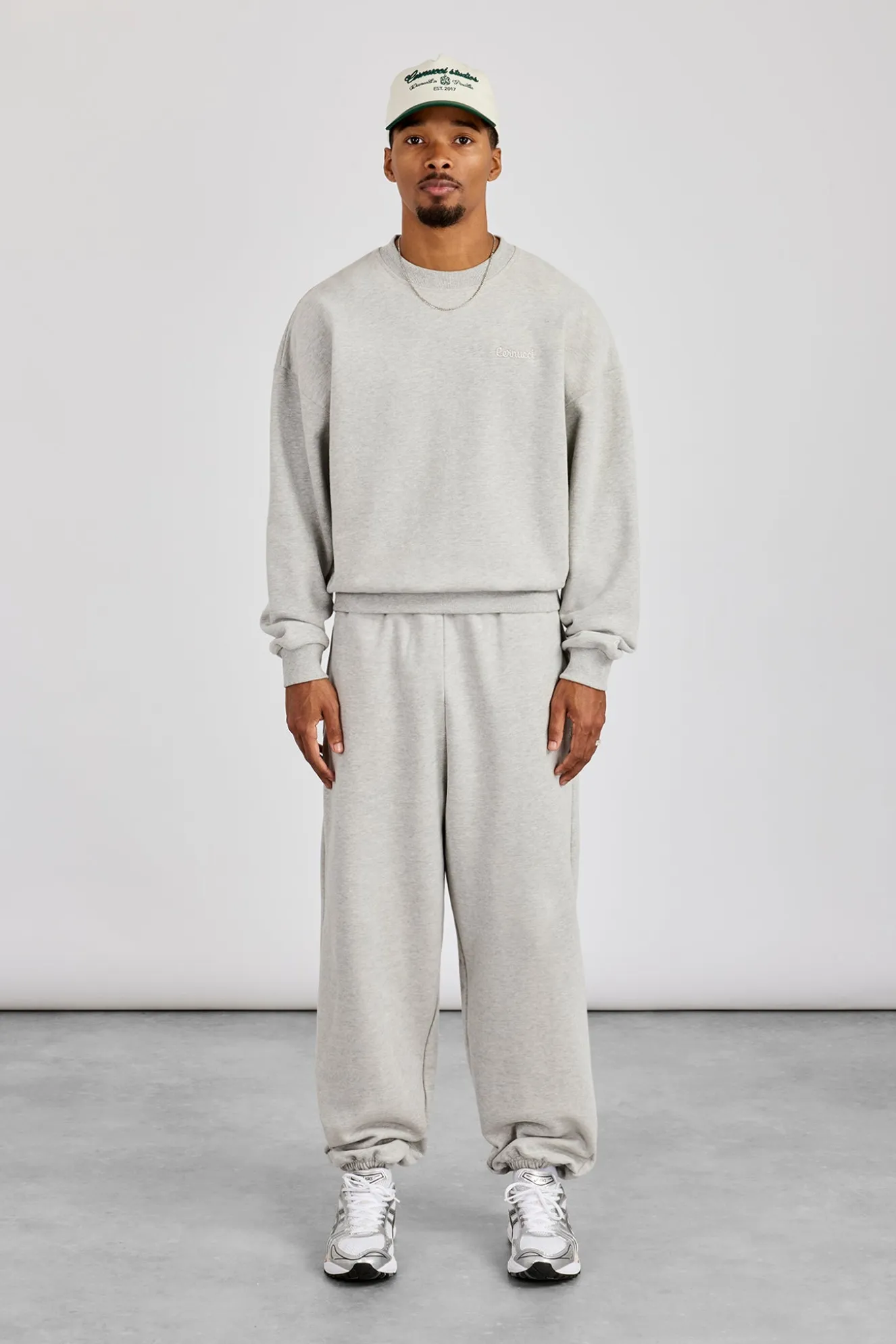 Sweater & Cuffed Jogger - Grey Marl
