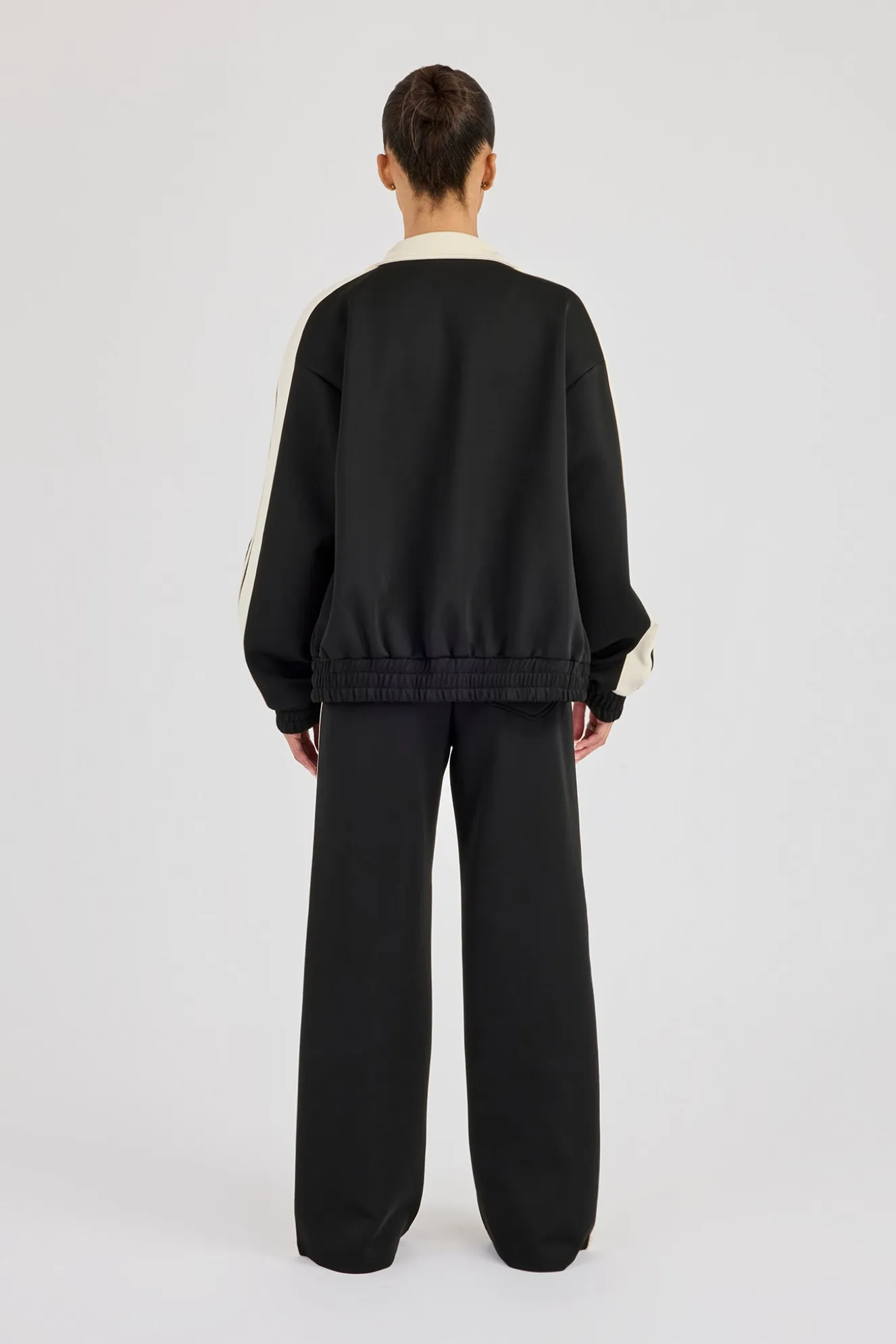 Taping Contrast Track Jacket & Pant - Black