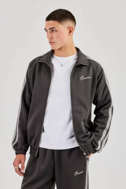 Taping Track Jacket - Charcoal