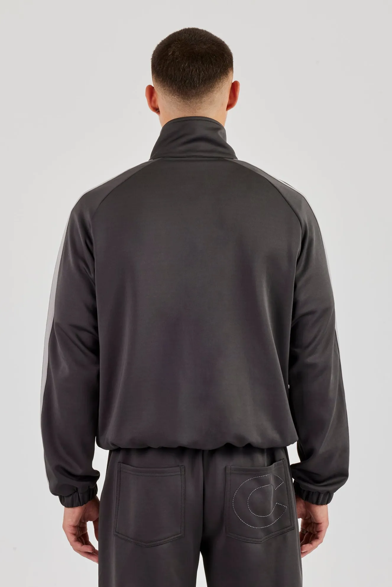 Taping Track Jacket - Charcoal