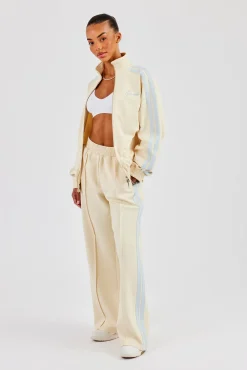 Taping Wide Leg Pant - Butter Yellow