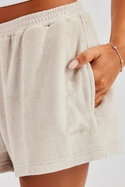 Terry Towelling Short - Beige