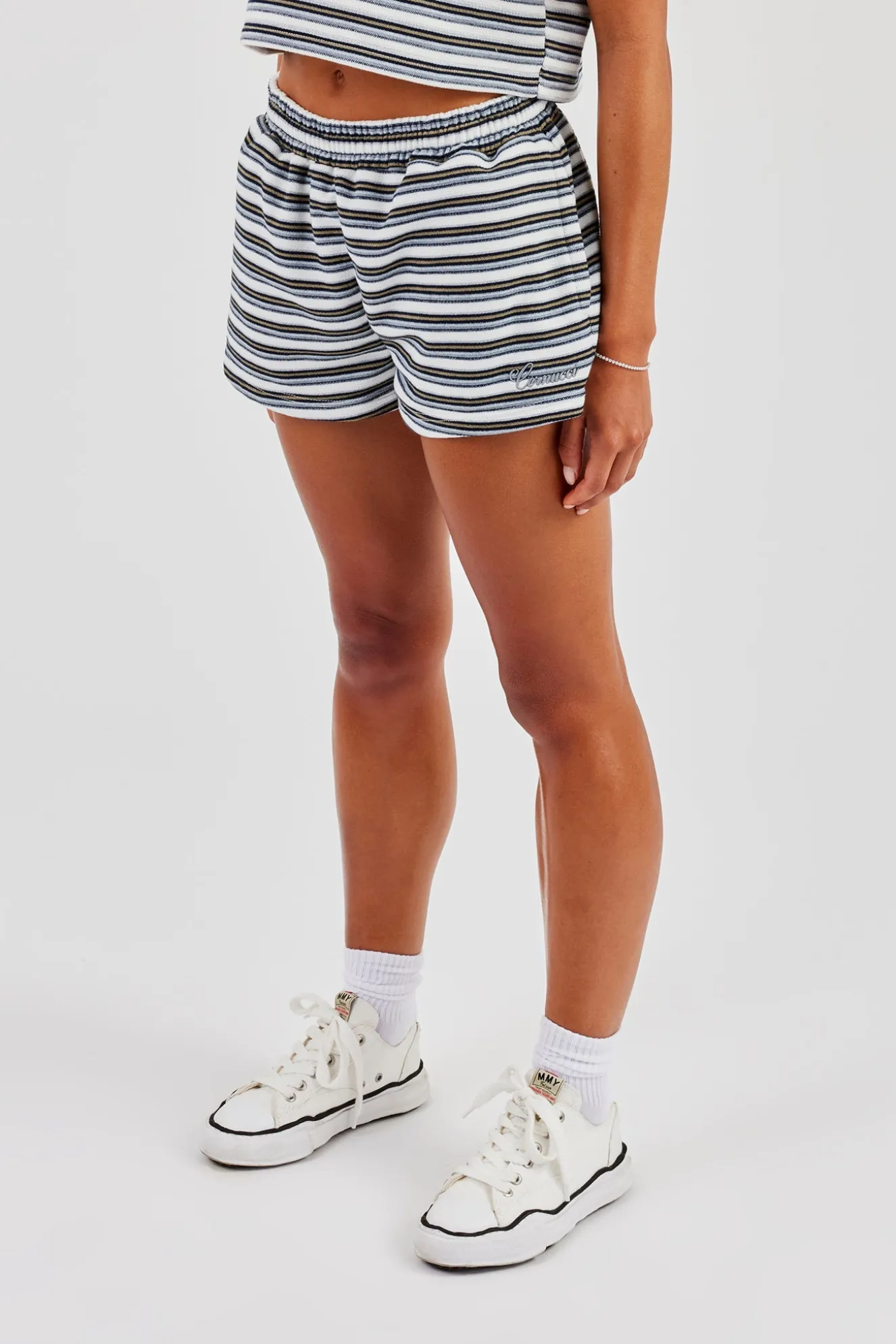 Textured Stripe Short - Blue