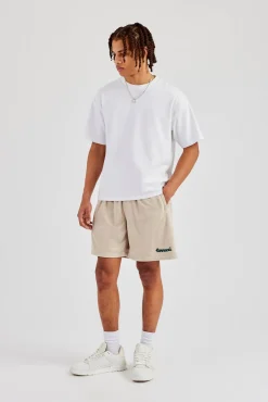Towelling Relaxed Short - Off White