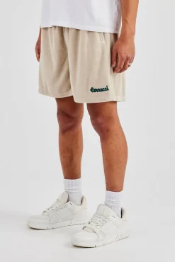 Towelling Relaxed Short - Off White
