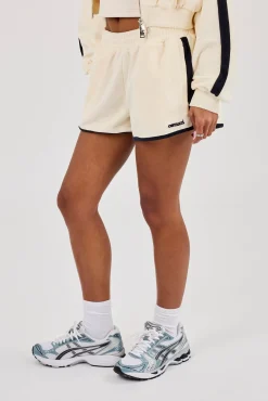 Towelling Runner Short - Off White