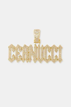 Trap Font Pendant - 22mm - Gold