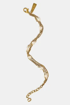 Triple Layer Pearl Bracelet - 4mm - Gold