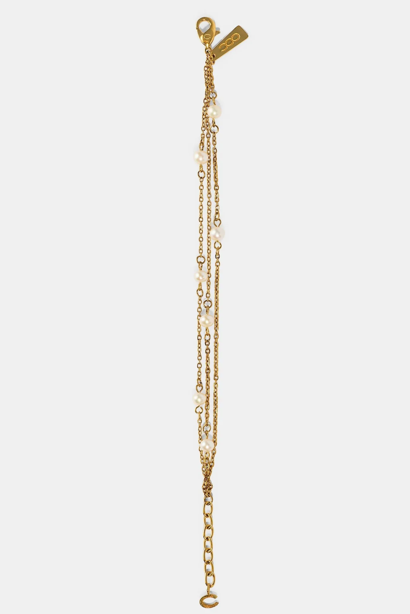 Triple Layer Pearl Bracelet - 4mm - Gold