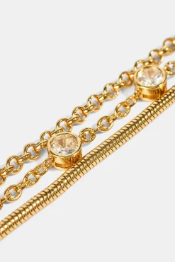 Triple Layer Rolo Bracelet - 3mm - Gold