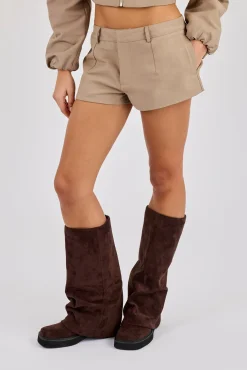 Twill Micro Short - Taupe