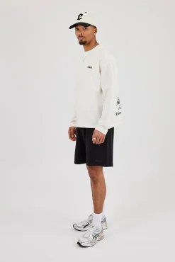 Waffle Relaxed Short - Black