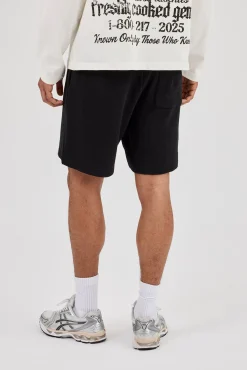 Waffle Relaxed Short - Black