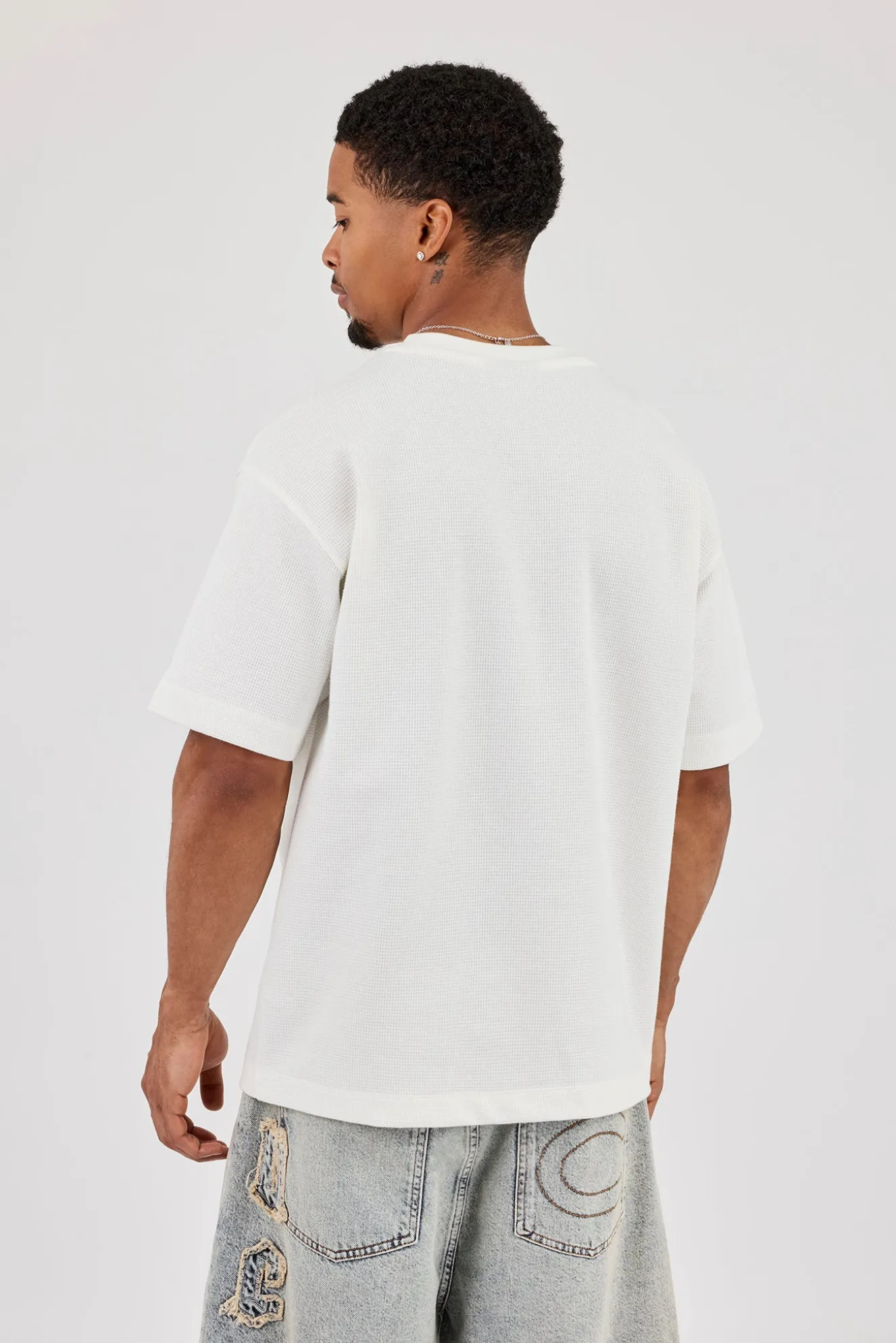 Waffle Star Cernucci Print T-Shirt - Off White