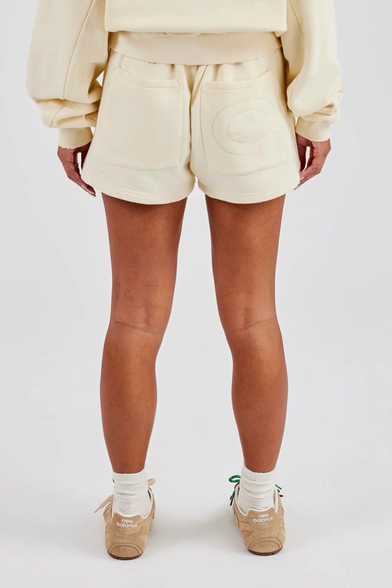 Washed Button Detail Jersey Short - Butter Yellow