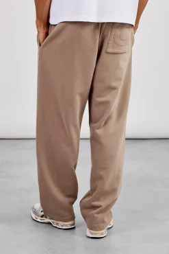 Washed Embroidered Relaxed Jogger - Taupe