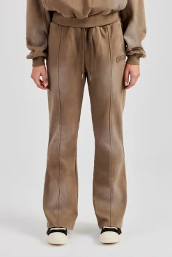 Washed Jersey Flare - Washed Taupe