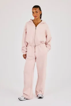 Wide Leg Jogger - Dusty Pink