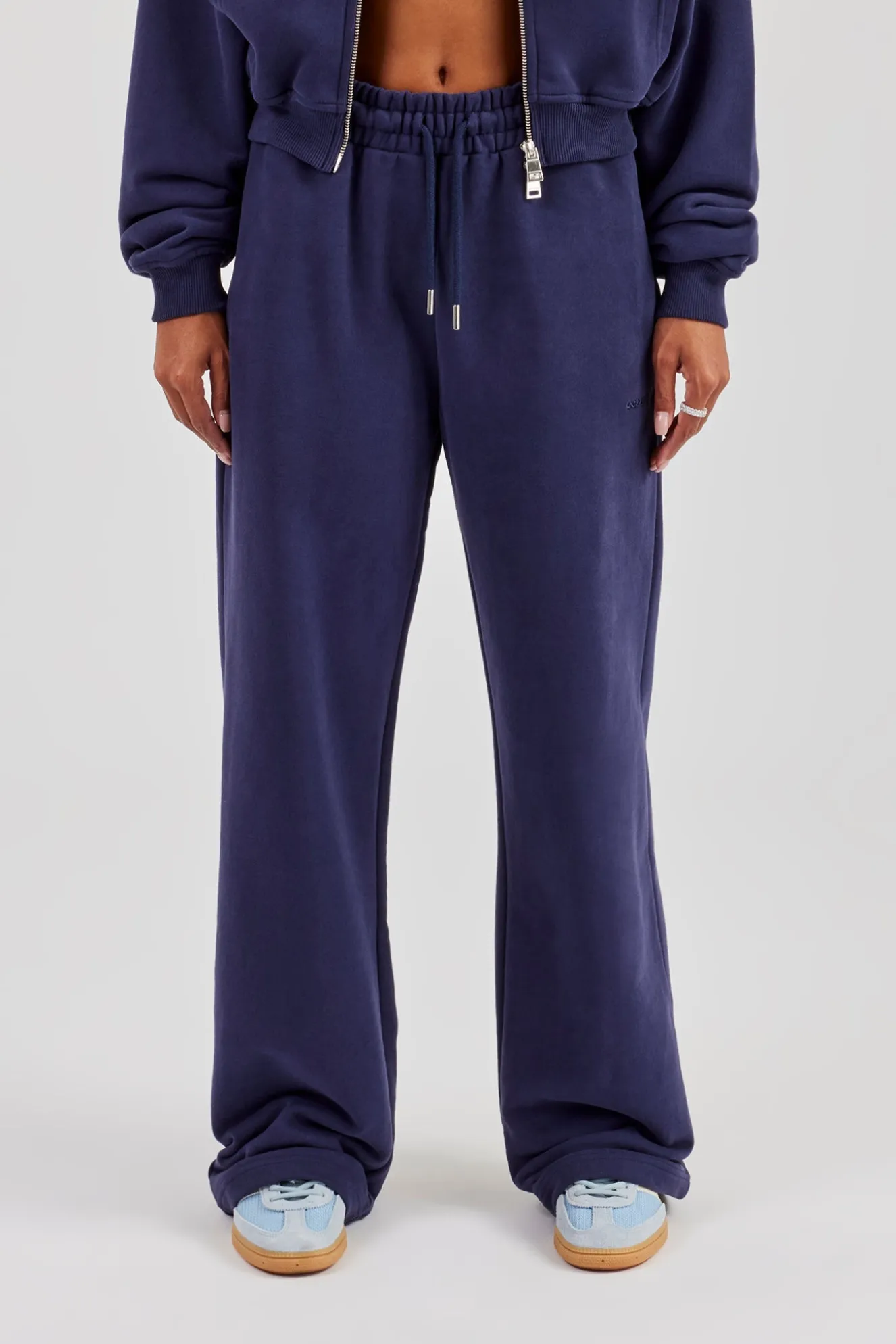 Wide Leg Jogger - Navy