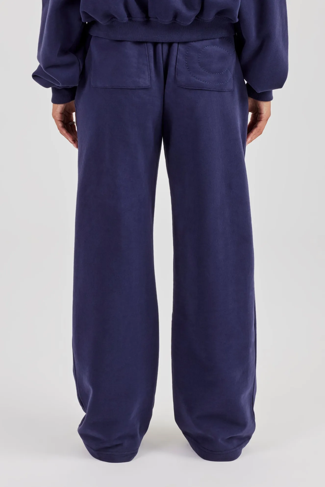 Wide Leg Jogger - Navy