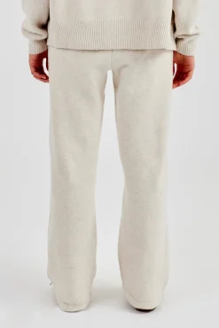 Wide Leg Knitted Jogger - Oatmeal