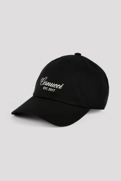 Womens Cernucci Script Logo Cap- Black
