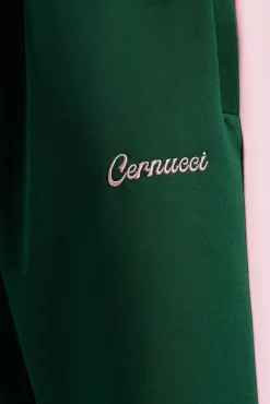 Womens Contrast Panel Track Pant - Green