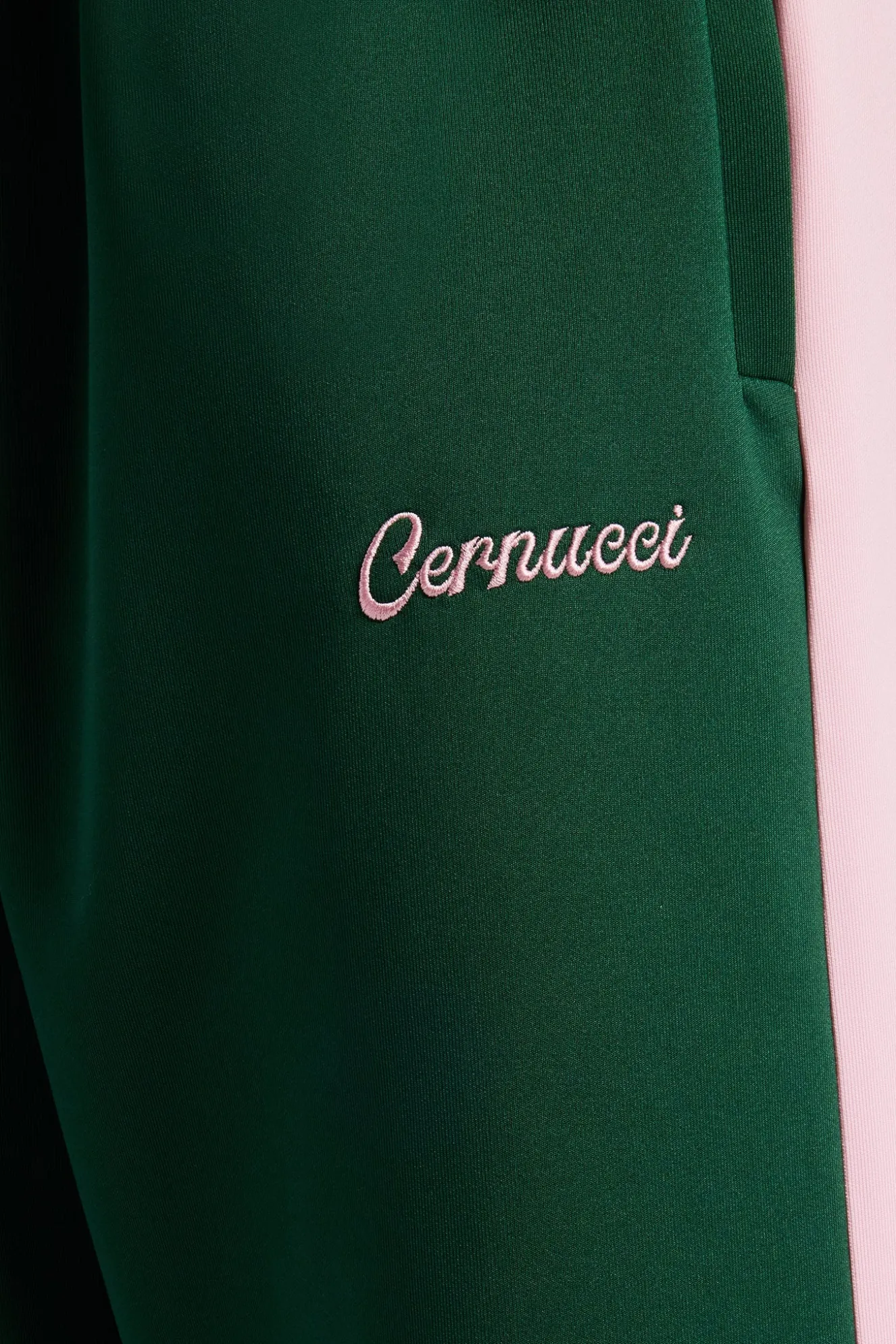 Womens Contrast Panel Track Pant - Green