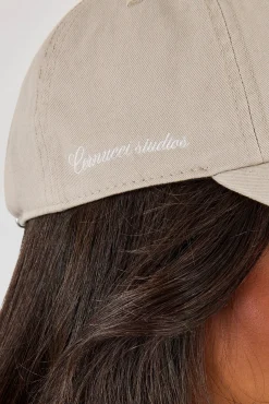 Womens Embroidered Cap - Washed Stone