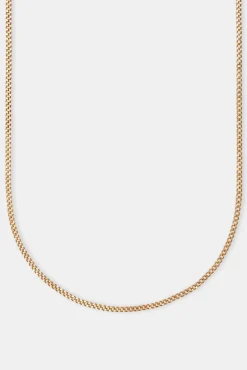 Womens Micro Cuban Link Chain - 2.5mm - Gold