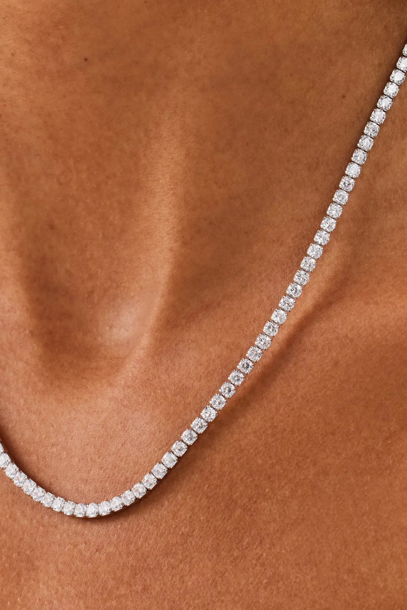 Womens 2.5mm Micro Tennis Chain