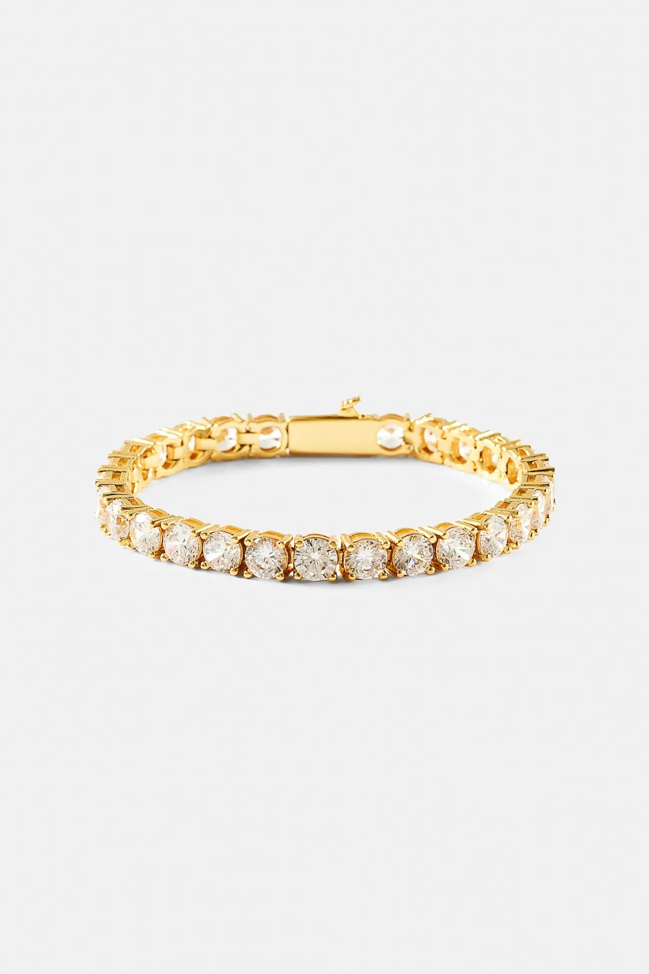 Womens 5mm Tennis Bracelet - Gold