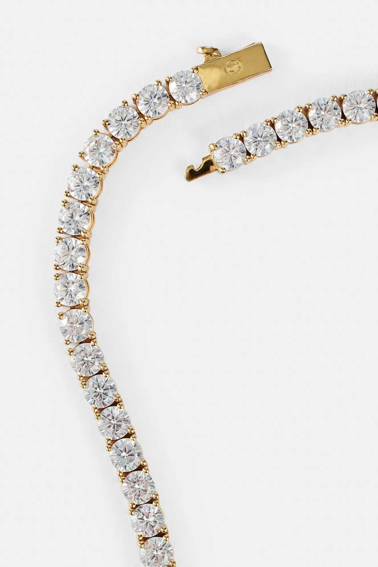 Womens 5mm Tennis Chain - Gold