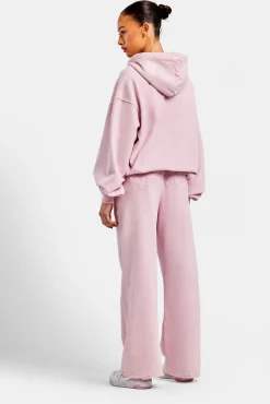 Womens Paraiso Embroidered Joggers - Pink