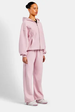Womens Paraiso Embroidered Joggers - Pink